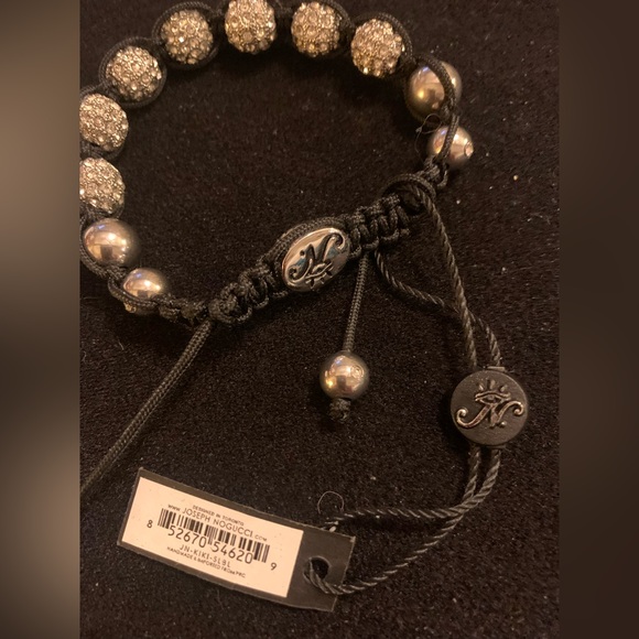 Joseph Nogucci crystal bead crochet corded adjustable bracelet - Picture 6 of 6